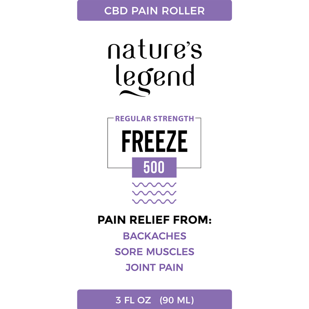 CBD Freeze Cream 500MG Label