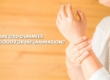 Lady holding wrist with inflammation